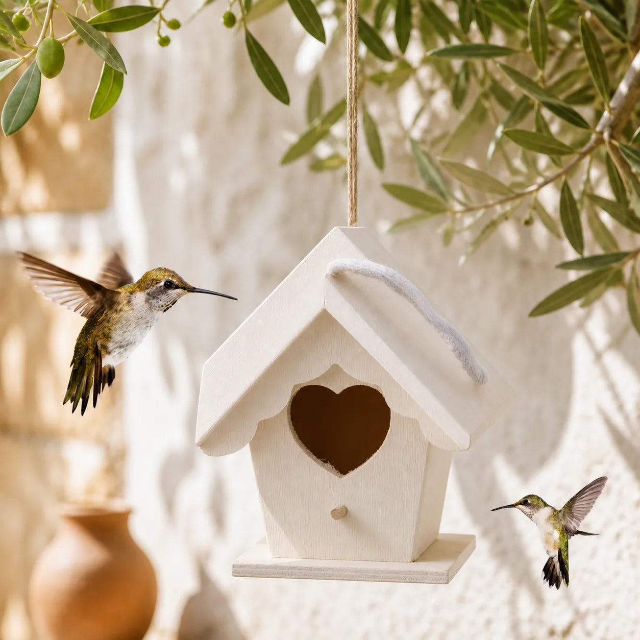 Mini birdhouse scalloped
