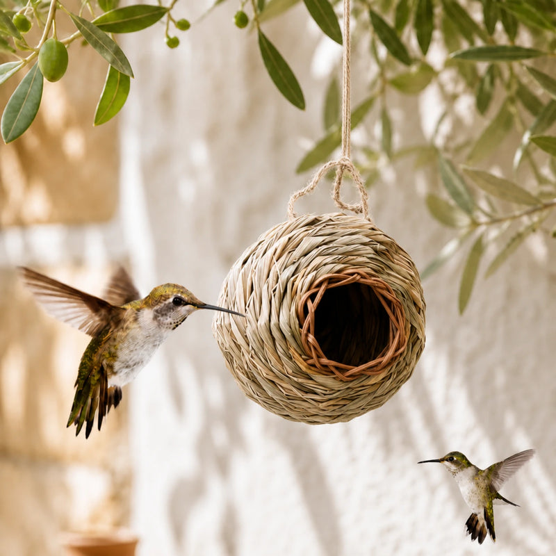 Birdhouse ball woven