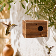 Birdhouse in wood of bark