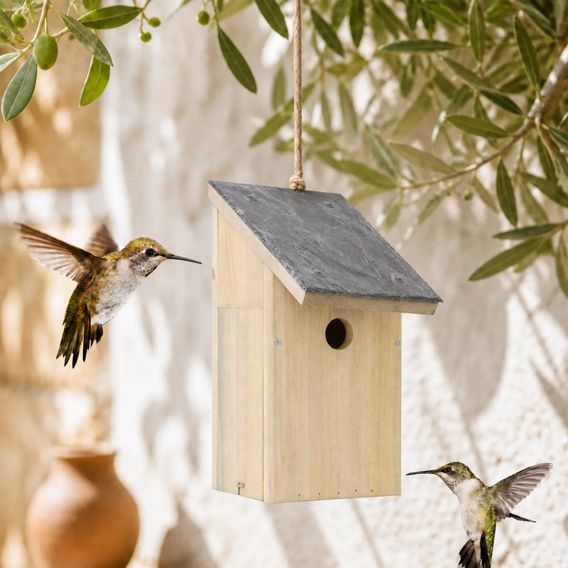 Birdhouse of observation in slate