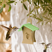Birdhouse in wood green