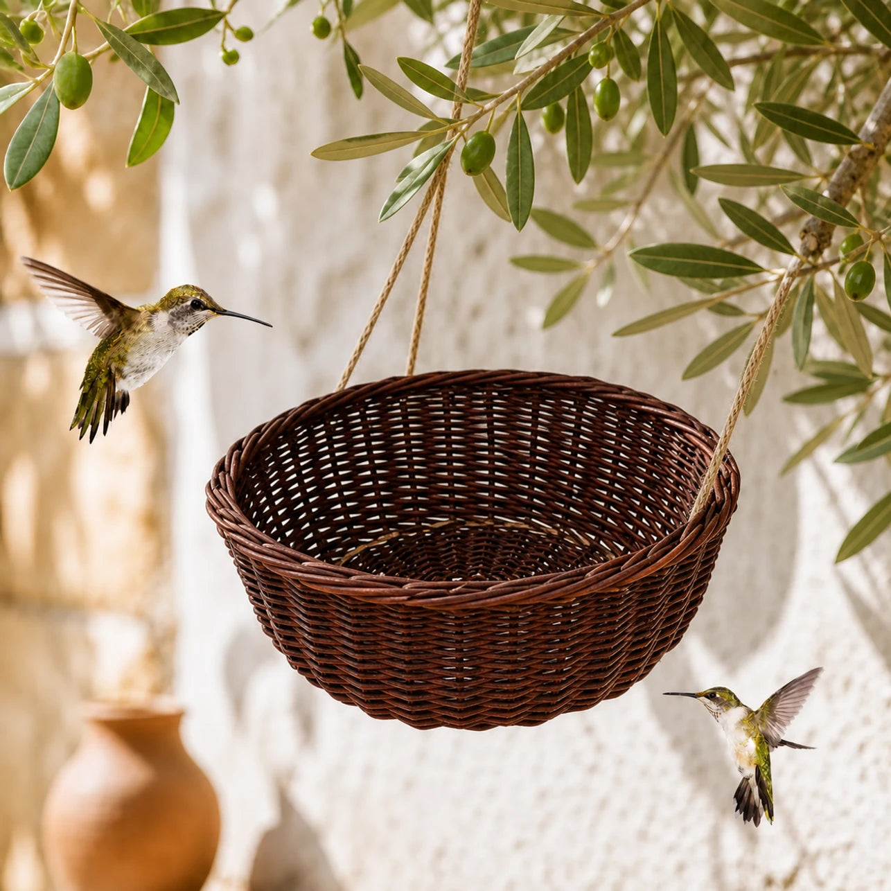 Birdhouse in willow anthracite