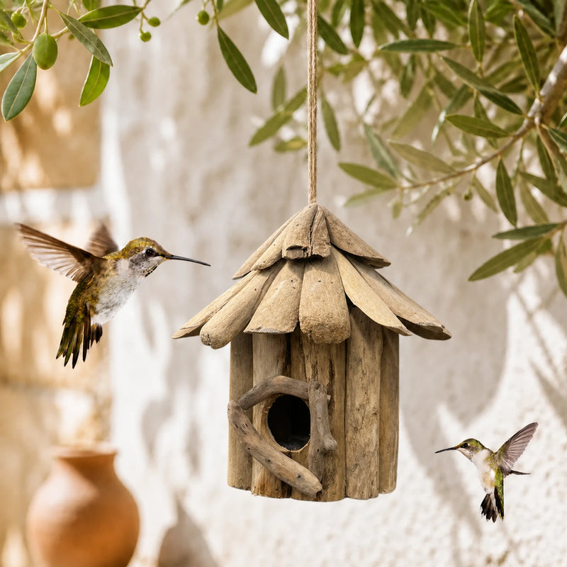 Birdhouse in wood black