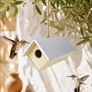 Large birdhouse elongated with roof in zinc