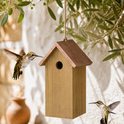 Birdhouse compact with roof copper entrance 27 mm