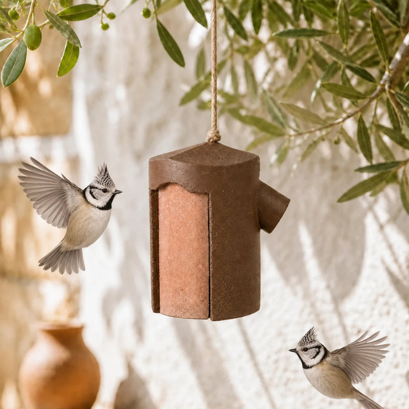 Birdhouse cylindrical with access side