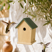 Birdhouse in wood with front opening