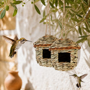 Birdhouse woven hanging
