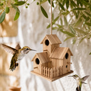 Set of 3 birdhouses in wood brown