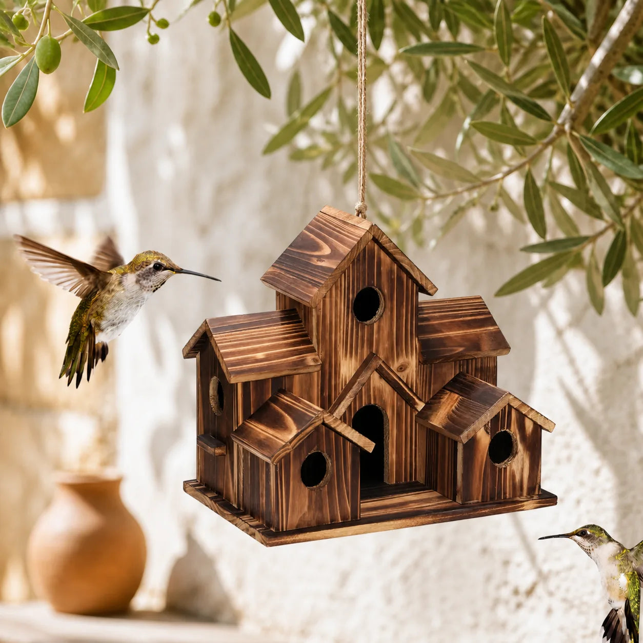 Village birdhouse wood