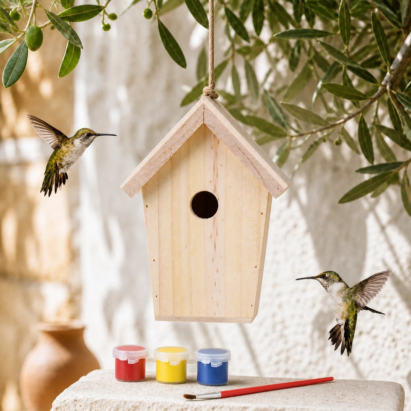 Kit birdhouse with paint