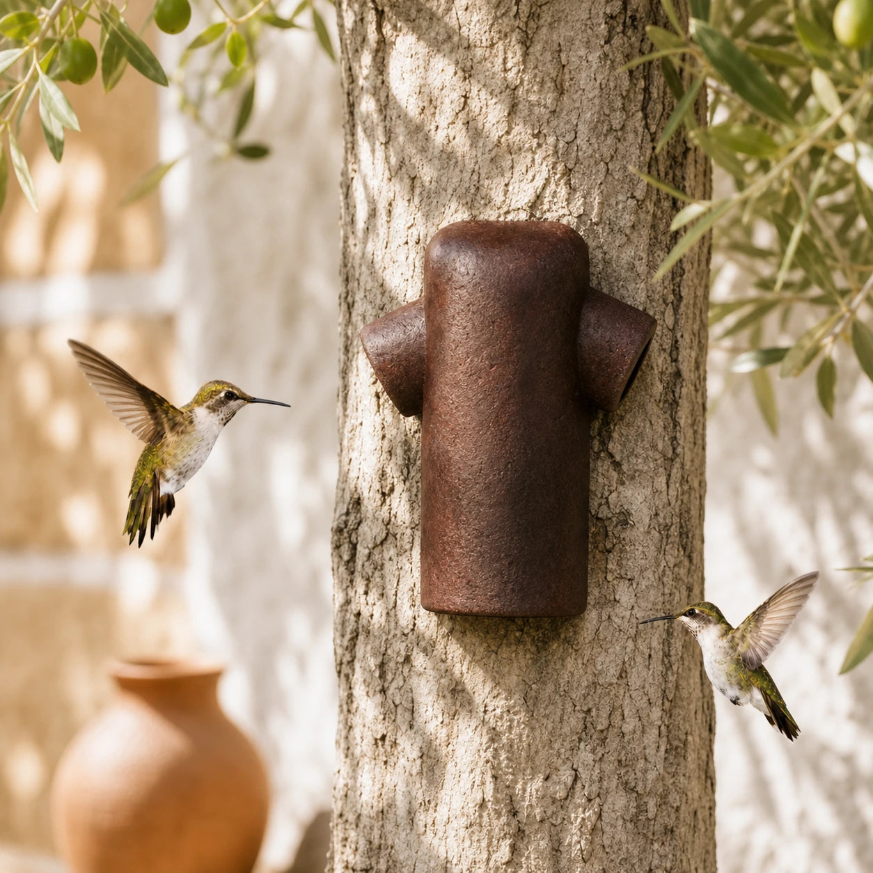 Birdhouse of trunk