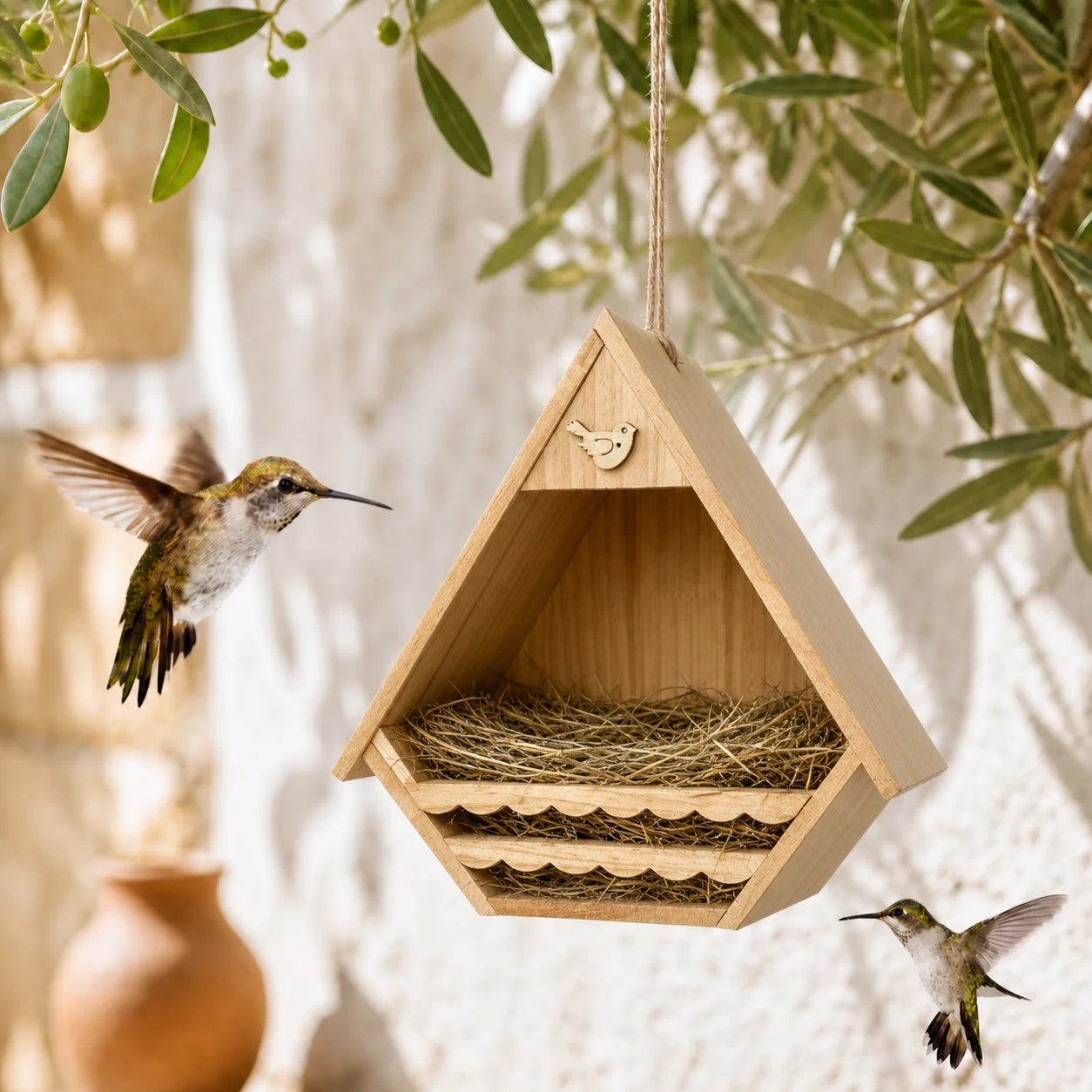 Birdhouse triangle wood