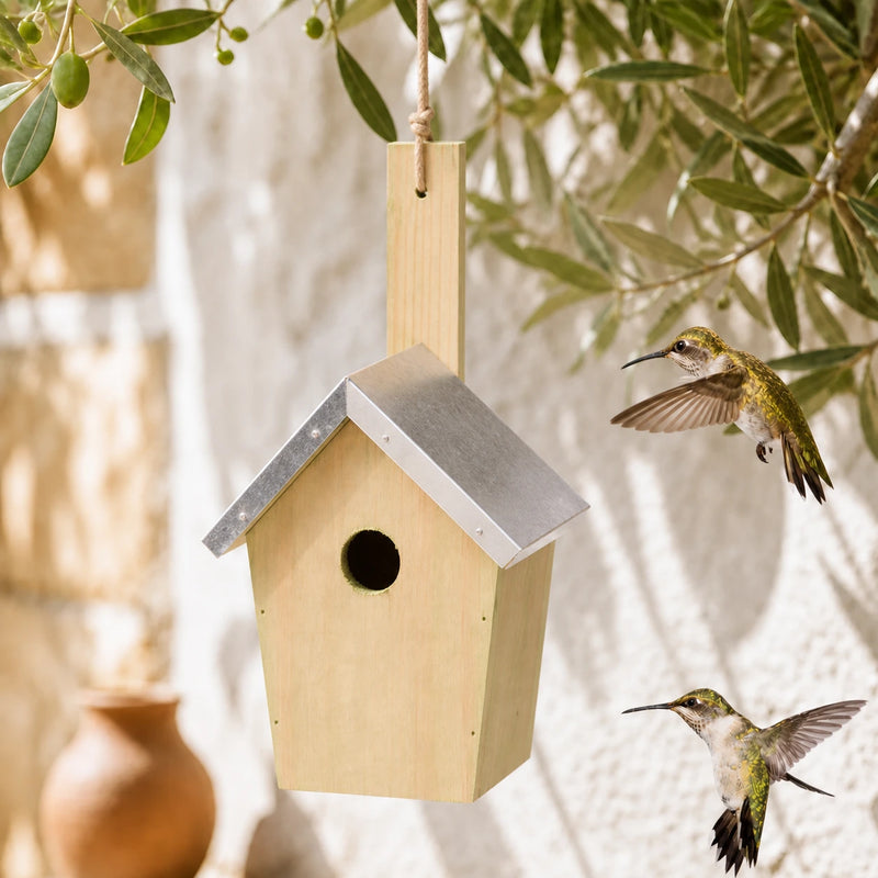 Birdhouse compact with roof metal 30 mm