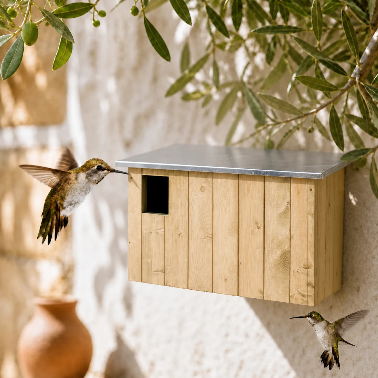 Birdhouse in wood sturdy