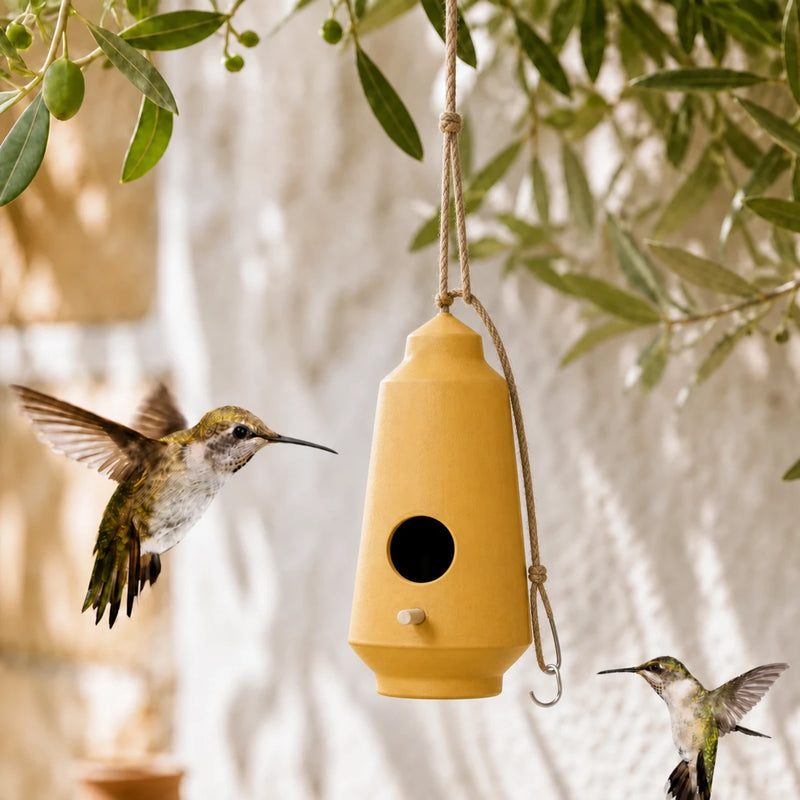 Birdhouse yellow