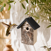 Birdhouse in wood light entrance 28 mm