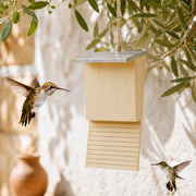 Birdhouse bat in wood with zinc roof