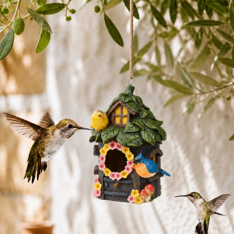Birdhouse hanging brown