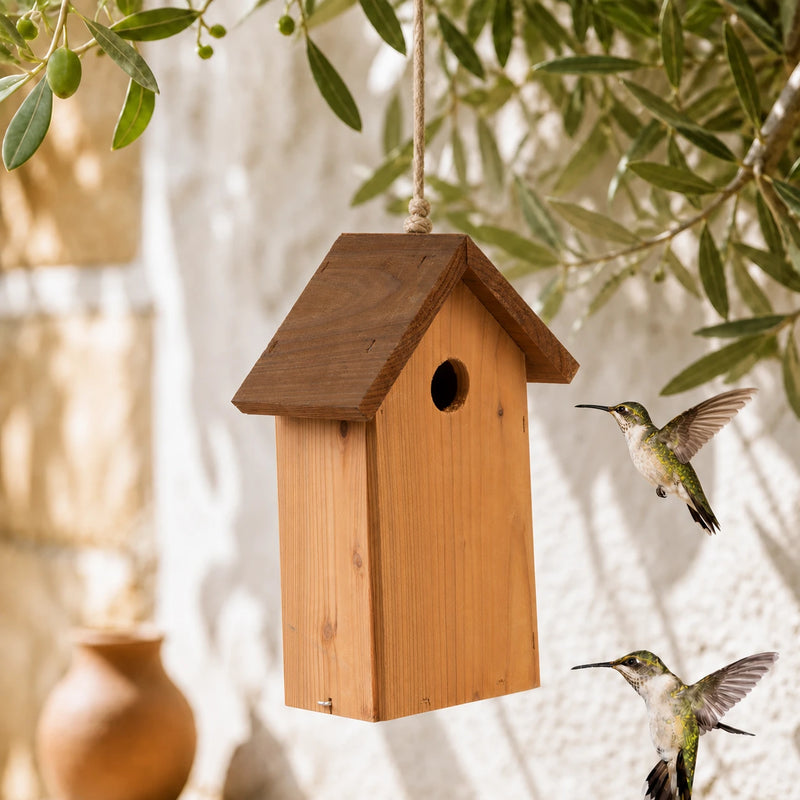 Birdhouse in wood Douglas-fir
