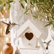 Birdhouse in wood white