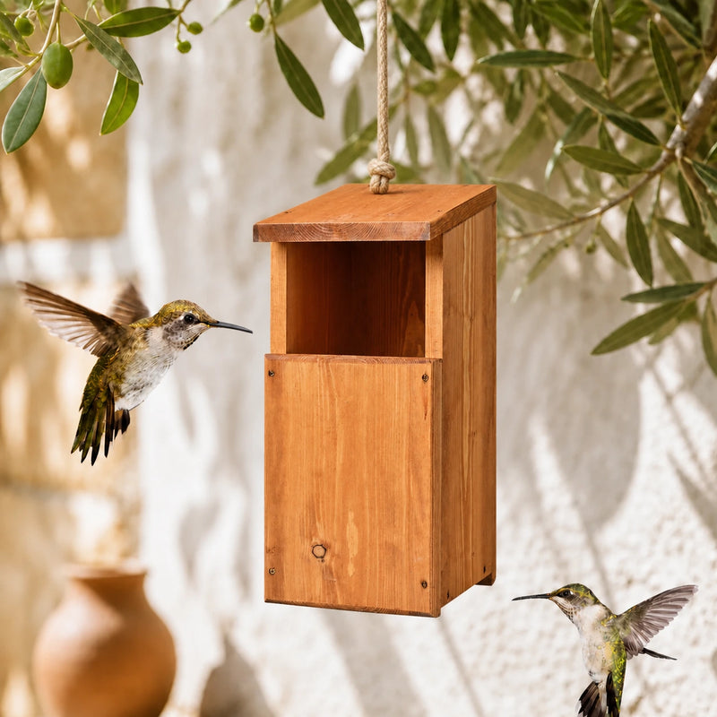 Large birdhouse in cedar with open front