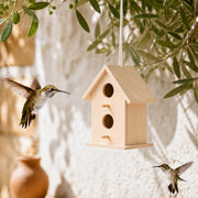 Birdhouse hanging decorative in wood