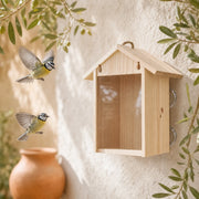 Birdhouse with window with suction-cups
