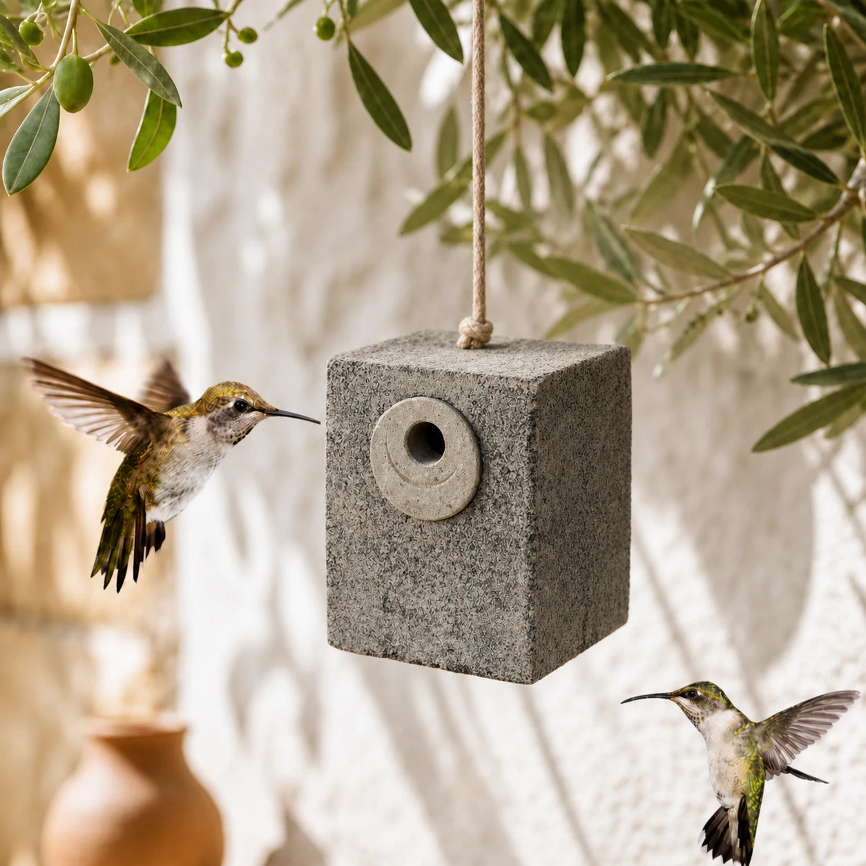Brick birdhouse