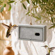 Birdhouse built-in in wood concrete