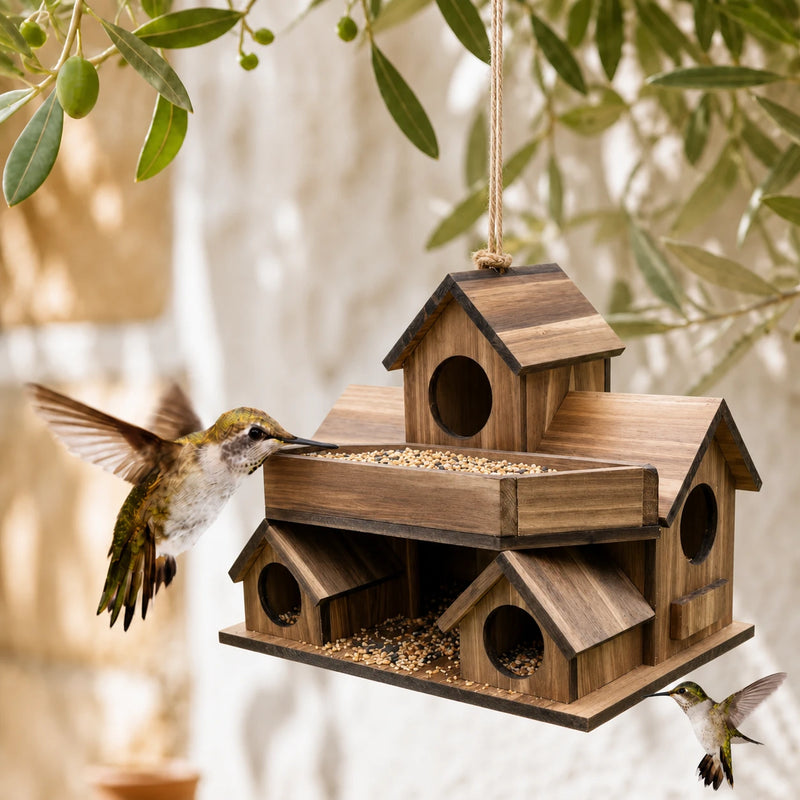 Birdhouse village wood
