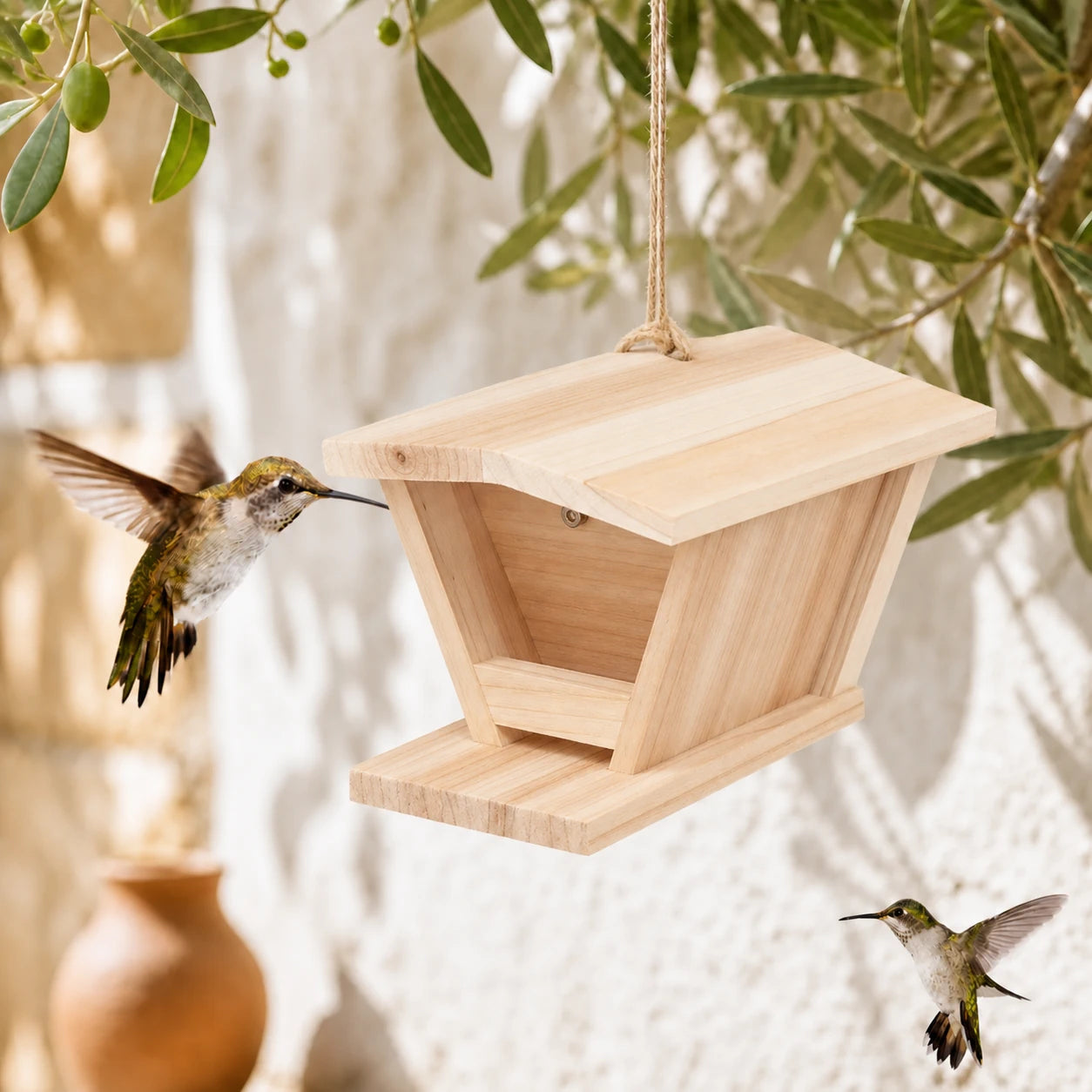 Birdhouse geometric wood