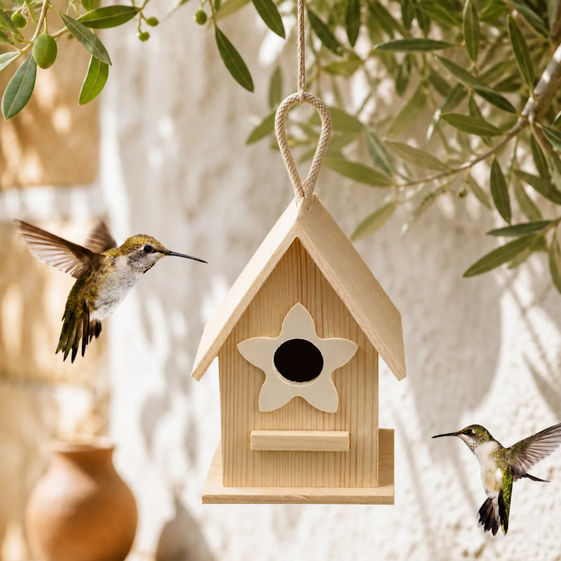 Birdhouse star wood