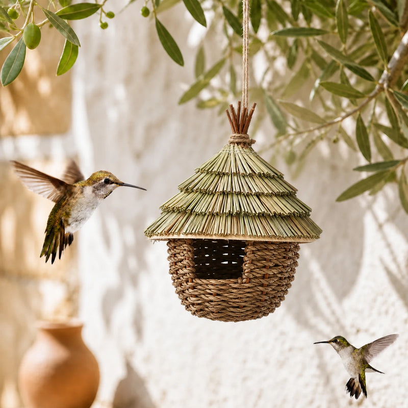 Birdhouse willow roof