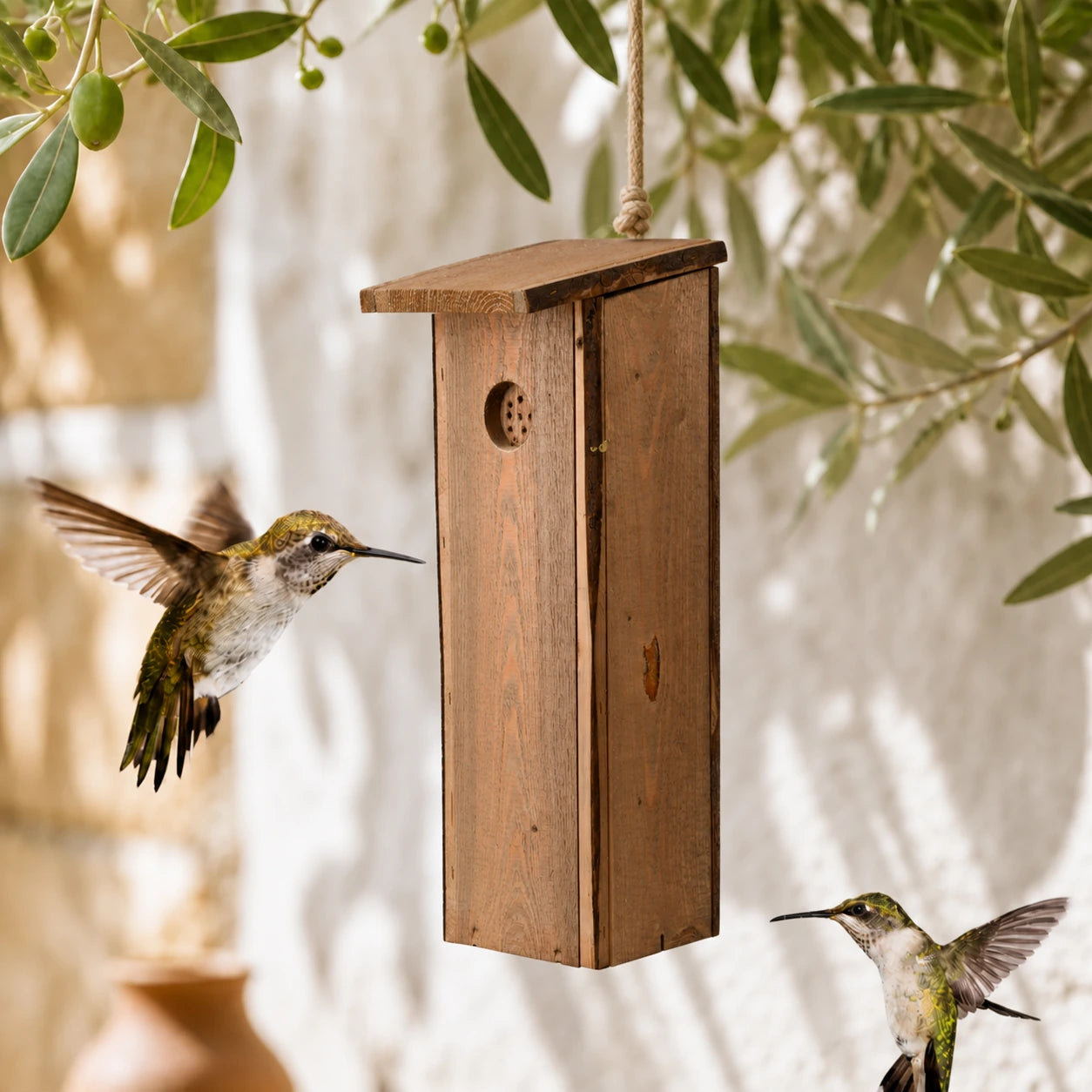 Birdhouse with cavity deep