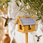 Birdhouse in wood grey for birds