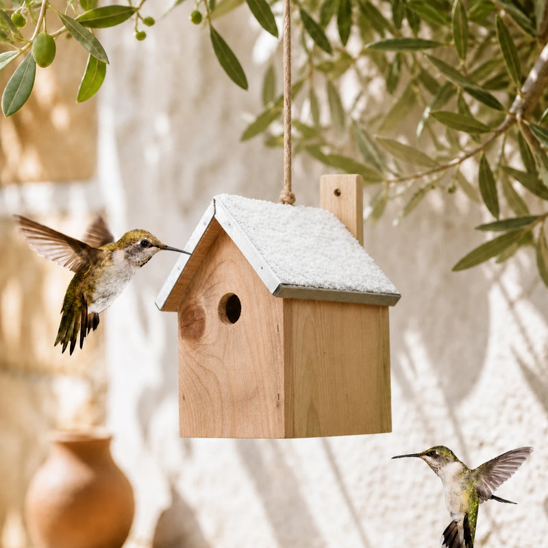 Birdhouse cottage in wood light with zinc roof