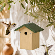 Birdhouse in wood natural entrance 28 mm