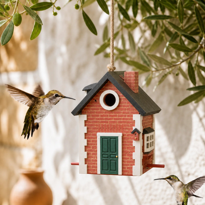 Birdhouse and feeder style brick