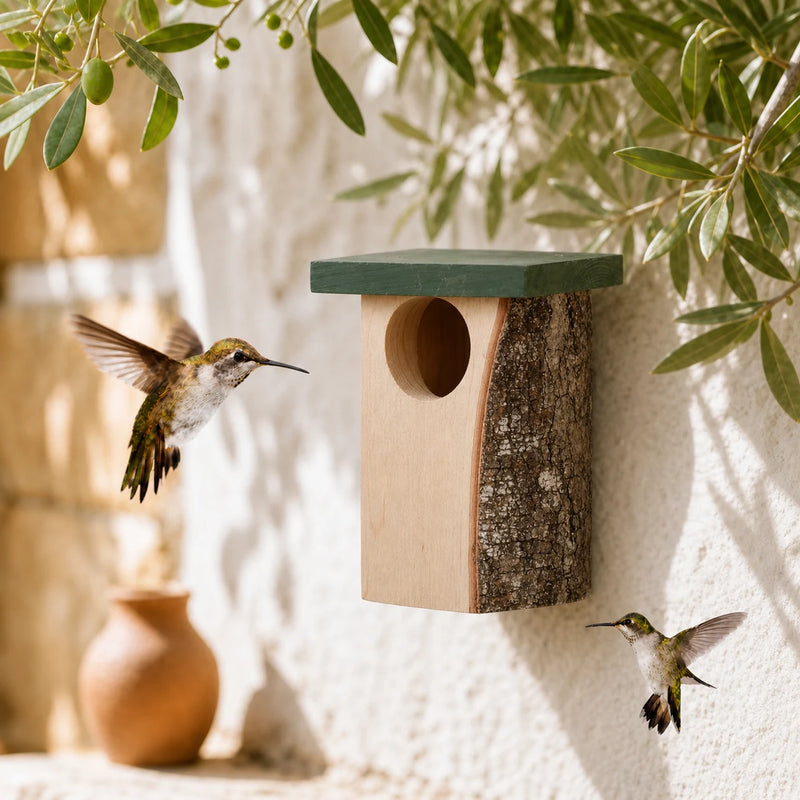 Birdhouse in bark