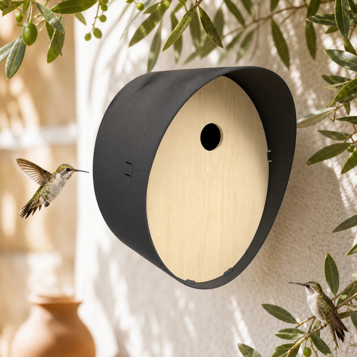 Birdhouse oval anthracite
