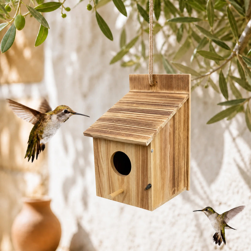 Birdhouse tall wood