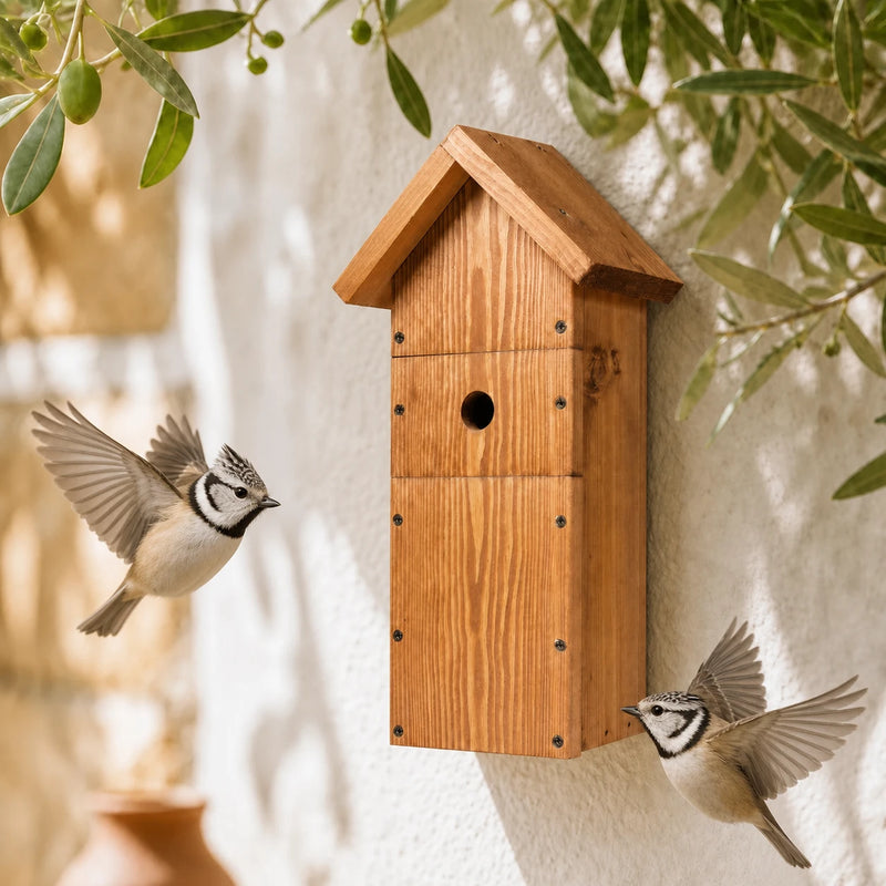 Large birdhouse of observation in wood