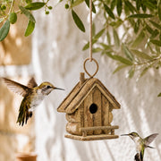 Birdhouse in wood natural
