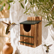 Birdhouse in charred wood