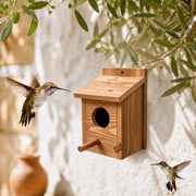 Birdhouse outdoor varnished