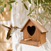 Birdhouse heart wood