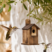 Birdhouse in fir brown size 24,5 × 13 × 13 cm