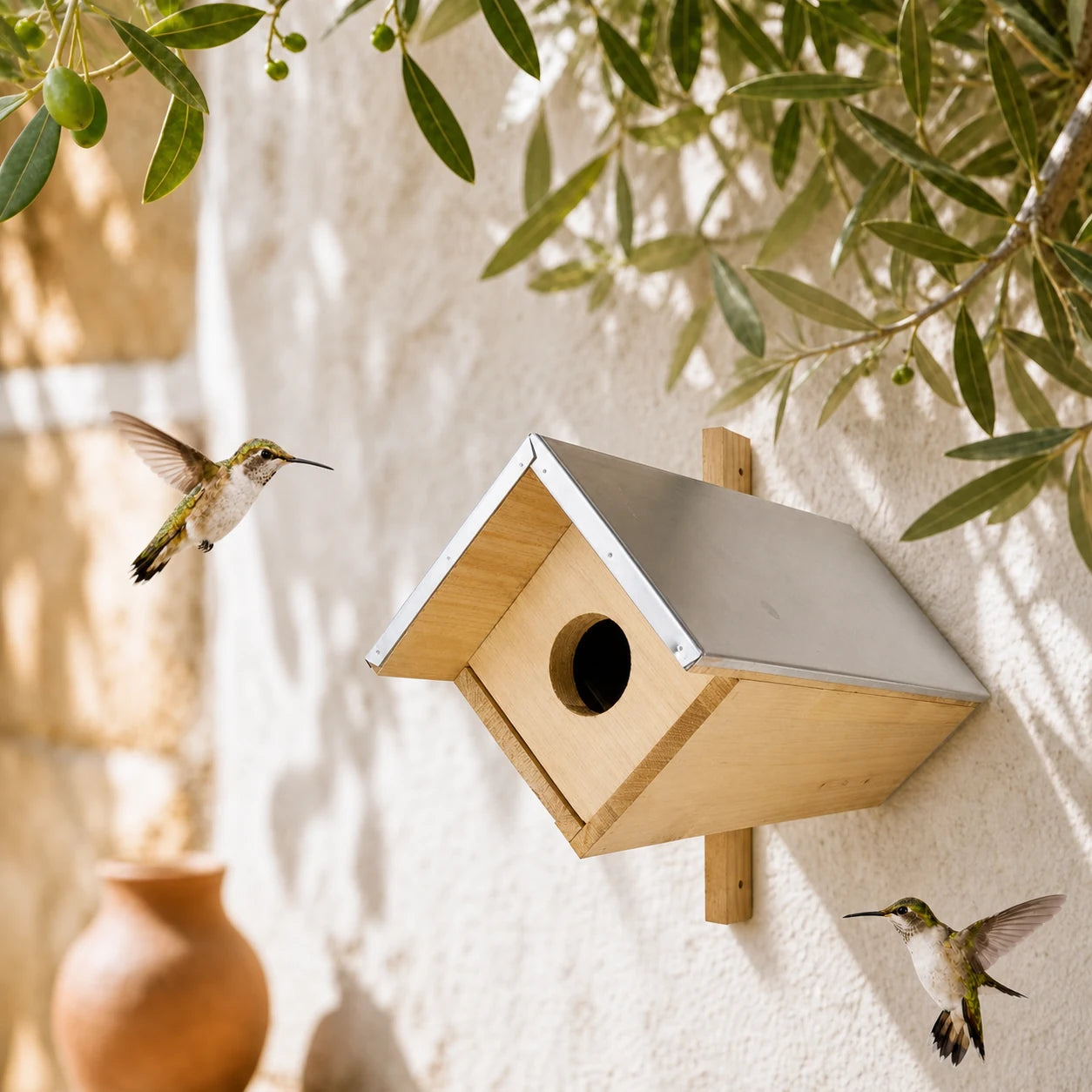 Birdhouse in wood pine