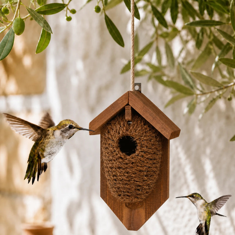 Birdhouse in wood brown
